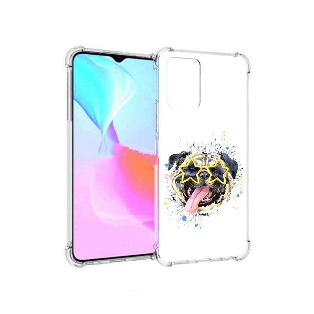

Чехол MyPads Tocco для Vivo Y33s мопс боксер (PT226981.417.482), Прозрачный, Tocco