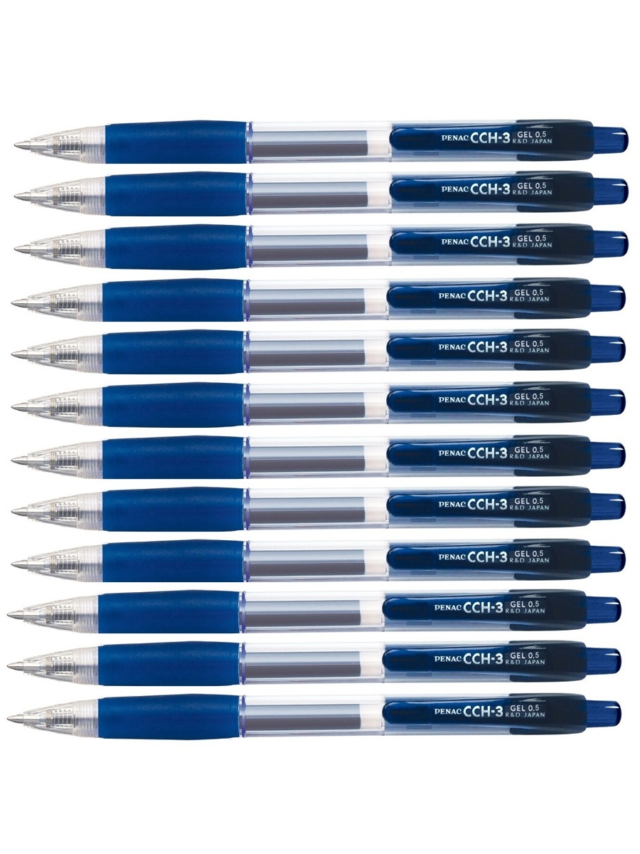 Гелевая ручка 0,5мм PENAC CCH-3 Gel, синяя