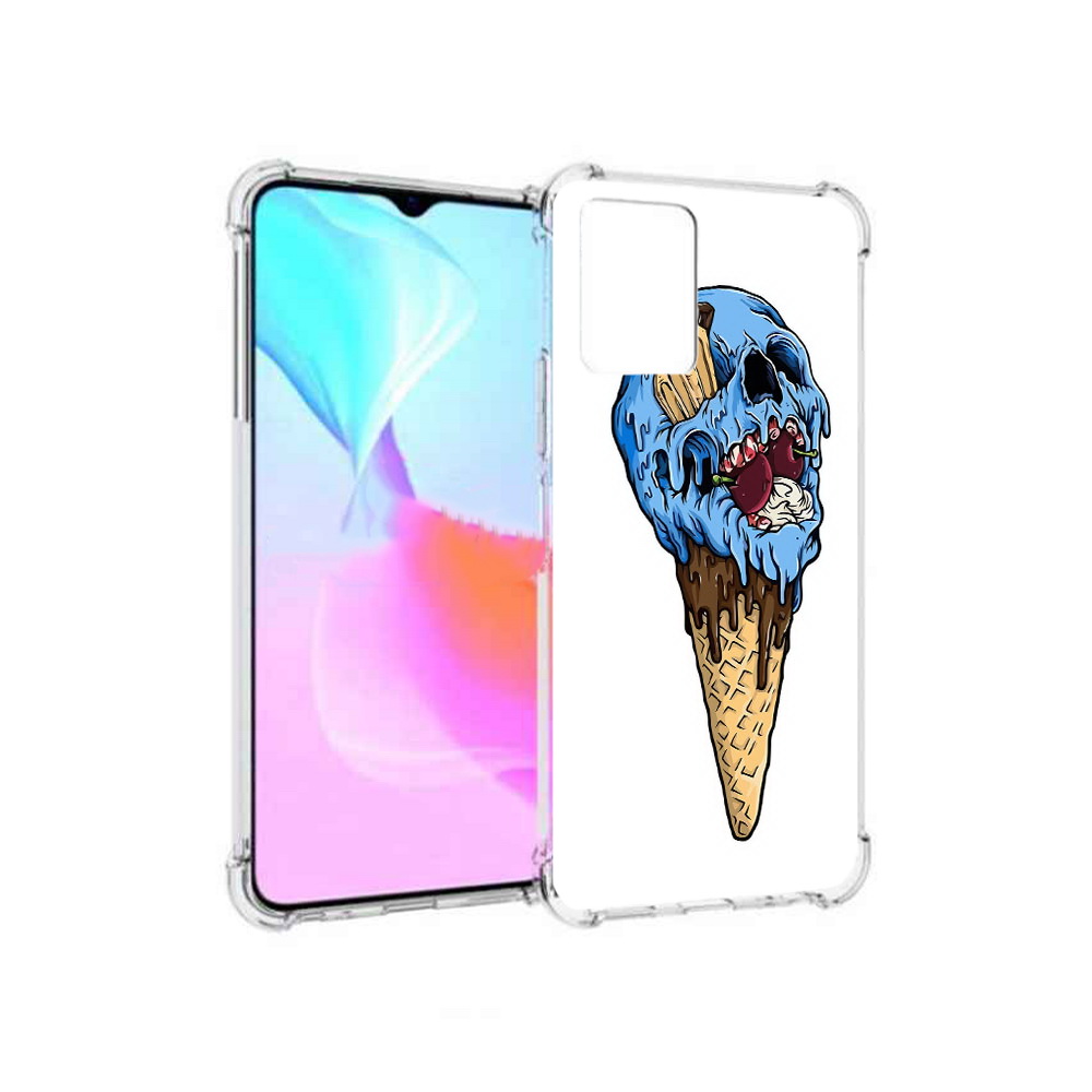

Чехол MyPads Tocco для Vivo Y33s мороженное череп (PT226981.417.484), Прозрачный, Tocco