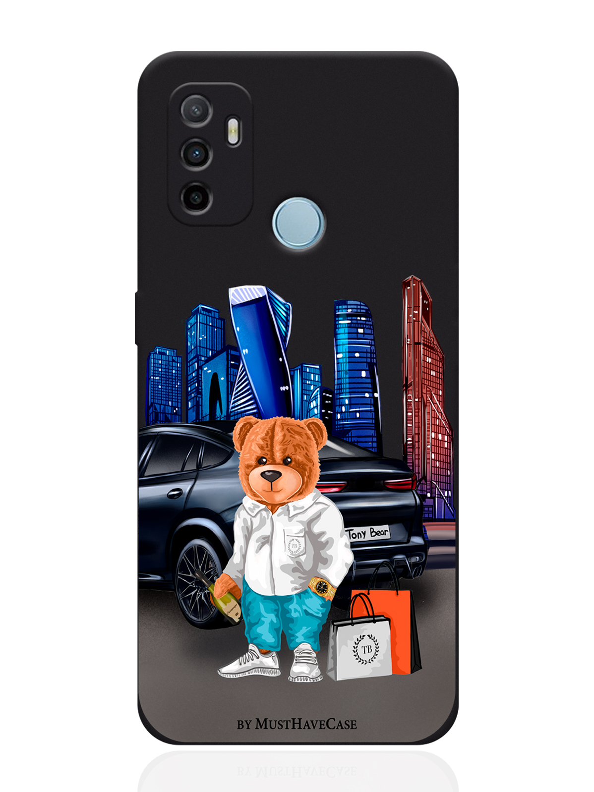 

Чехол для смартфона Oppo A53 черный силиконовый Tony Moscow city, Черный;синий;коричневый, Oppo