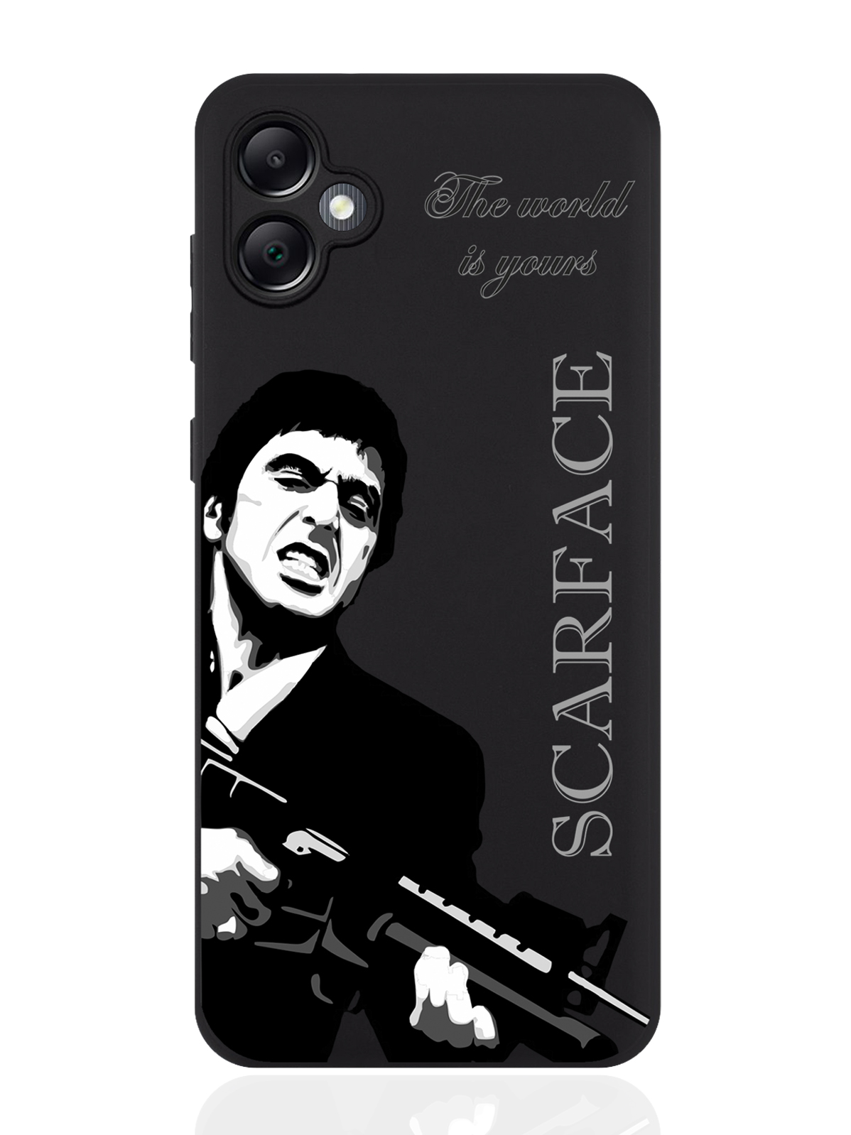 

Чехол для смартфона Samsung A05 черный силиконовый Scarface Tony Montana, Серый;черный, Samsung