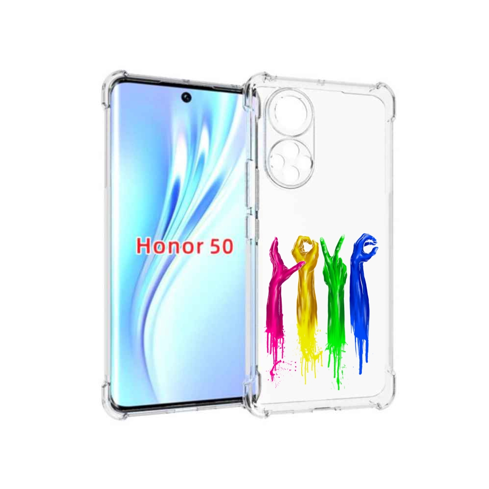 

Чехол бампер MyPads яркие руки love для Honor 50., Прозрачный, Tocco