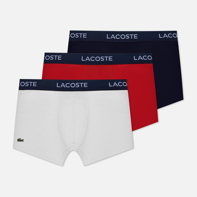Комплект мужских трусов Lacoste Underwear Microfiber Trunk 3-Pack комбинированный M