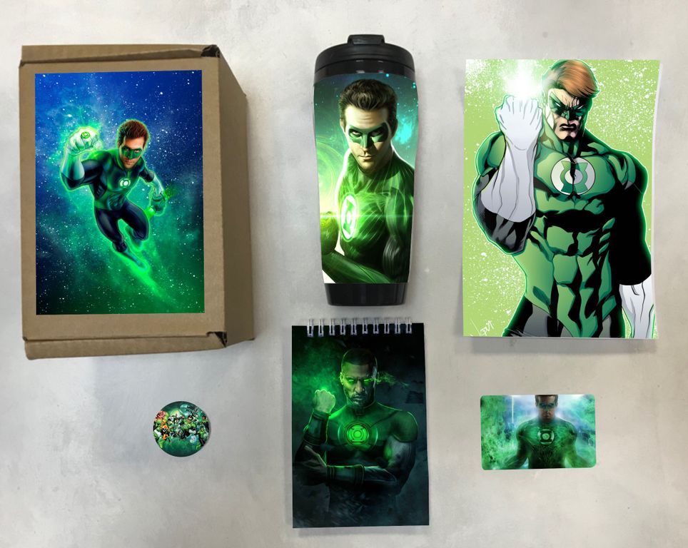 

Бокс с подарком Зелёный фонарь, Green Lantern - 7, 53622804-1, 5 предметов