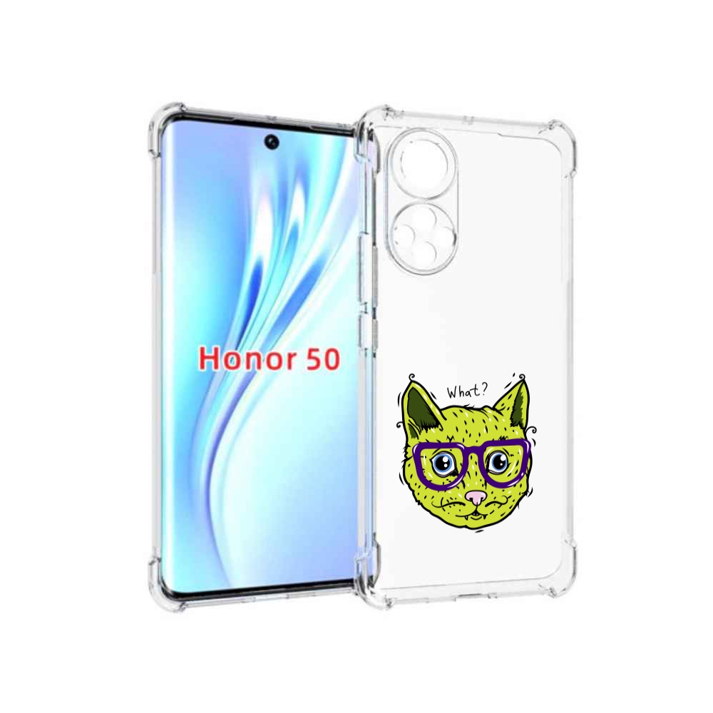 

Чехол бампер MyPads Зеленый кот для Honor 50., Прозрачный, Tocco