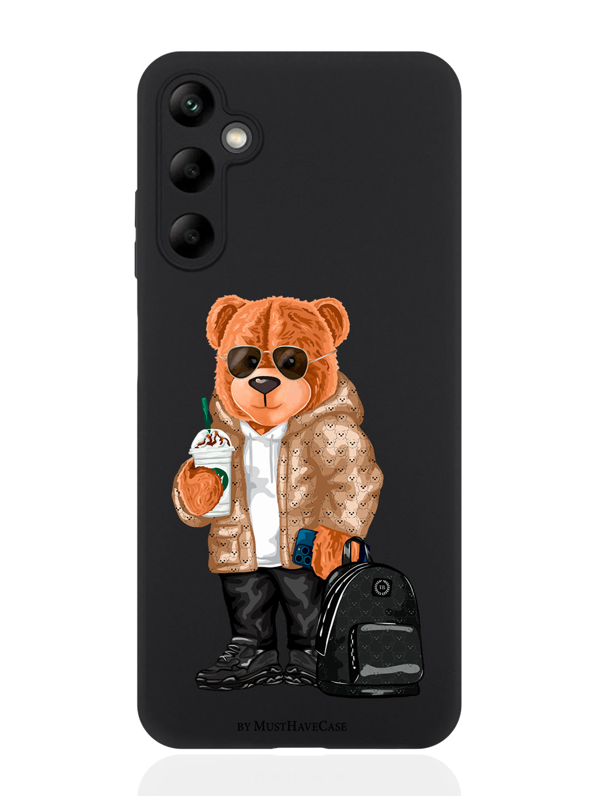 

Чехол для смартфона Samsung A05S черный силиконовый Tony Style в очках, Черный;белый, Samsung