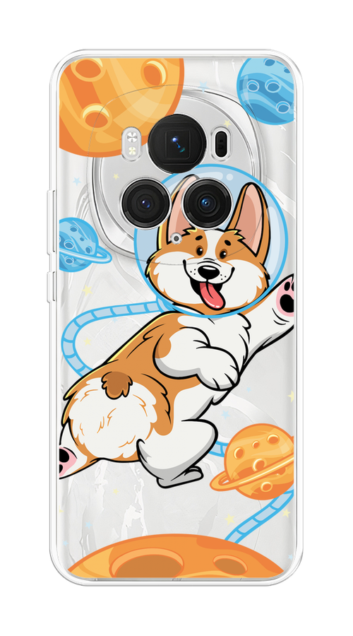 

Чехол на Honor Magic 6 Pro "Корги-космонавт", Голубой;бежевый;белый, 6123750-1