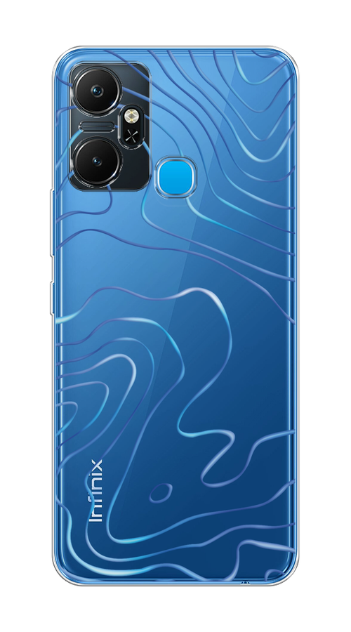 

Чехол на Infinix Smart 6 Plus "Blue lines", Прозрачный;синий, 3102350-1