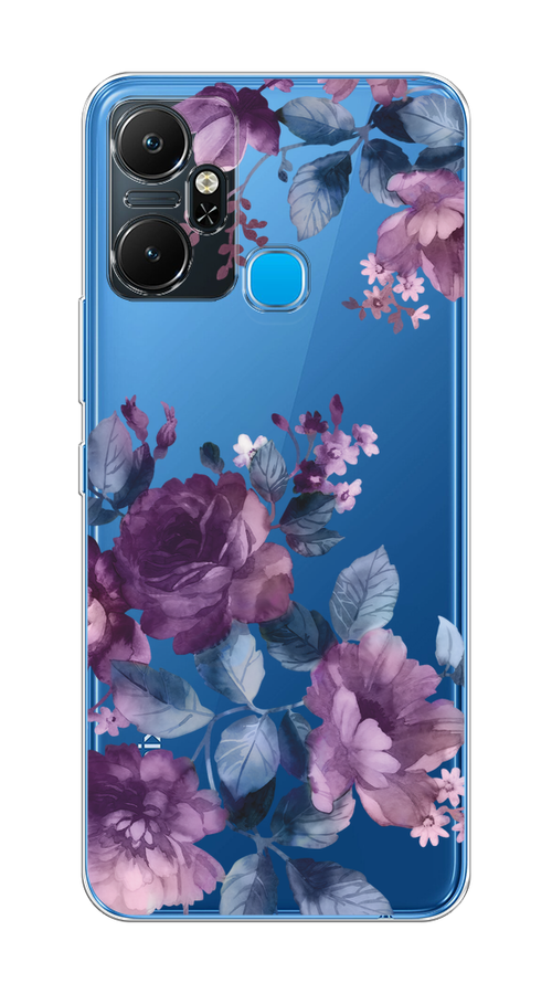 

Чехол на Infinix Smart 6 Plus "Purple Blossoms", Синий;фиолетовый, 3102350-1