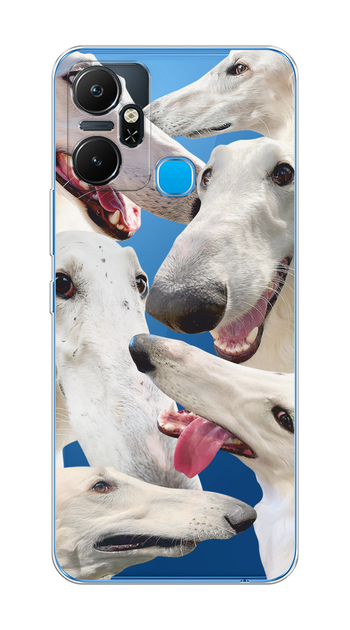 

Чехол на Infinix Smart 6 Plus "Собака с длинным носом", Белый;бежевый;розовый, 3102350-1