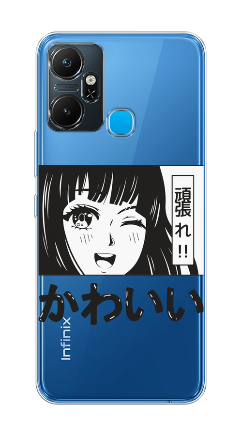 

Чехол на Infinix Smart 6 Plus "Cute anime girl", Черный;серый;прозрачный;белый, 3102350-1