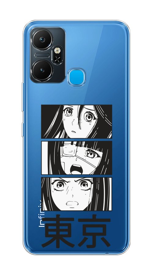 

Чехол на Infinix Smart 6 Plus "Tokyo girls", Белый;черный;прозрачный, 3102350-1