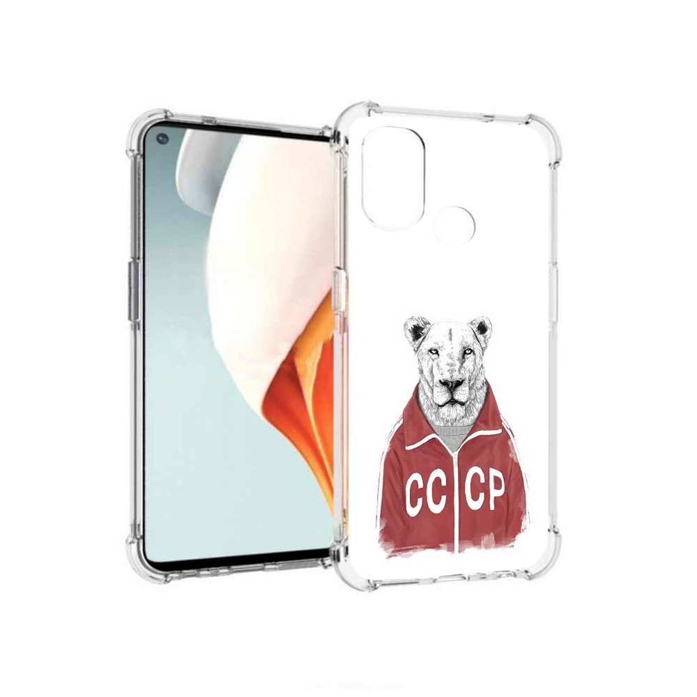 

Чехол MyPads Tocco для OnePlus Nord N100 львица ссср (PT227045.141.450), Прозрачный, Tocco
