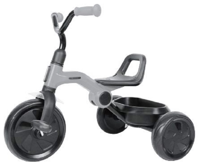 Велосипед трехколесный Q-play без ручки управления, складной, серый 143785_lh509g_msk
