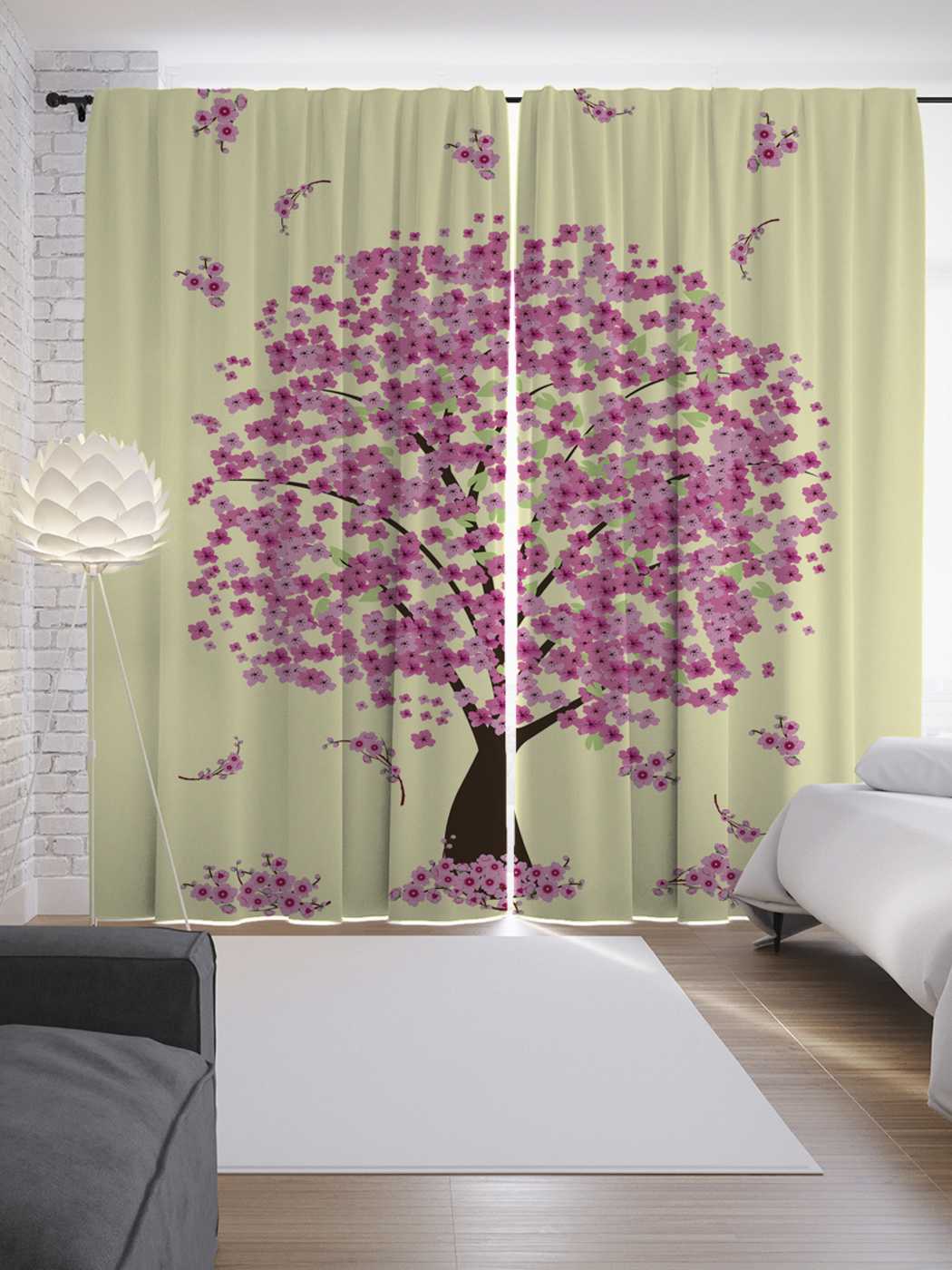 фото Шторы joyarty с фотопечатью "природное возбуждение" из сатена, 290х265 см