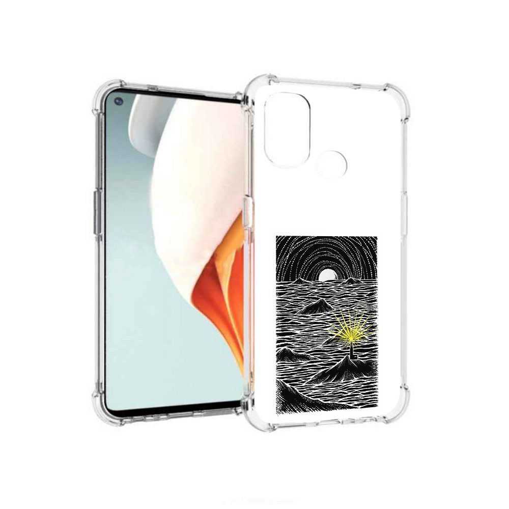 

Чехол MyPads Tocco для OnePlus Nord N100 маяк в черно белом море (PT227045.141.460), Прозрачный, Tocco