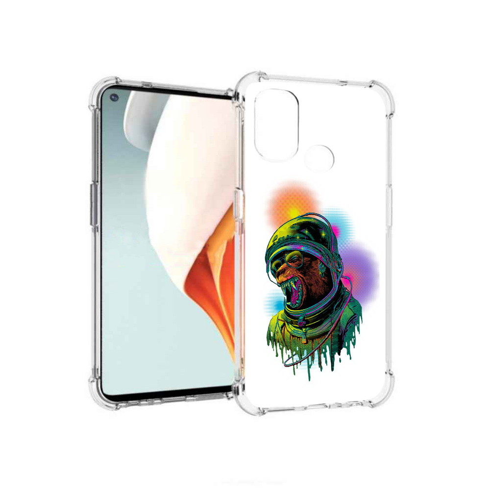 

Чехол MyPads Tocco для OnePlus Nord N100 медведь космонавт (PT227045.141.466), Прозрачный, Tocco