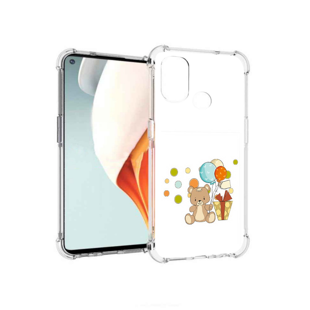

Чехол MyPads Tocco для OnePlus Nord N100 медвеженок с подарком (PT227045.141.470), Прозрачный, Tocco
