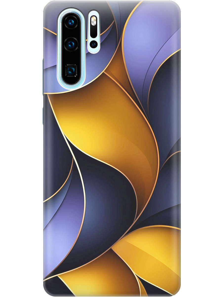 

Силиконовый чехол на Huawei P30 Pro с принтом "Желто-сиреневые изгибы", Прозрачный;желтый;фиолетовый, 720762431