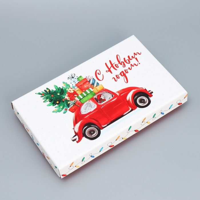 

Коробка складная Дарите Счастье С Новым годом 25.5 x 15 x 4 см, Белый