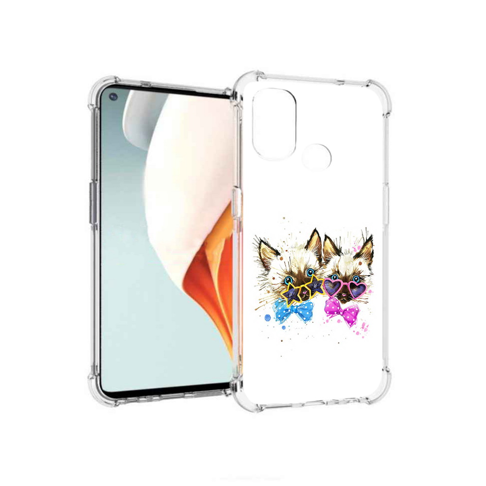 

Чехол MyPads Tocco для OnePlus Nord N100 милые котята (PT227045.141.474), Прозрачный, Tocco