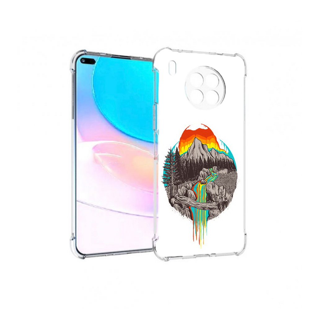 

Чехол задняя-панель-накладка-бампер MyPads Радужный водопад для Huawei Nova 8i, Прозрачный, Tocco