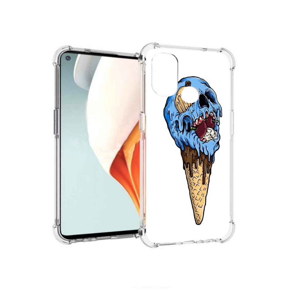 

Чехол MyPads Tocco для OnePlus Nord N100 мороженное череп (PT227045.141.484), Прозрачный, Tocco