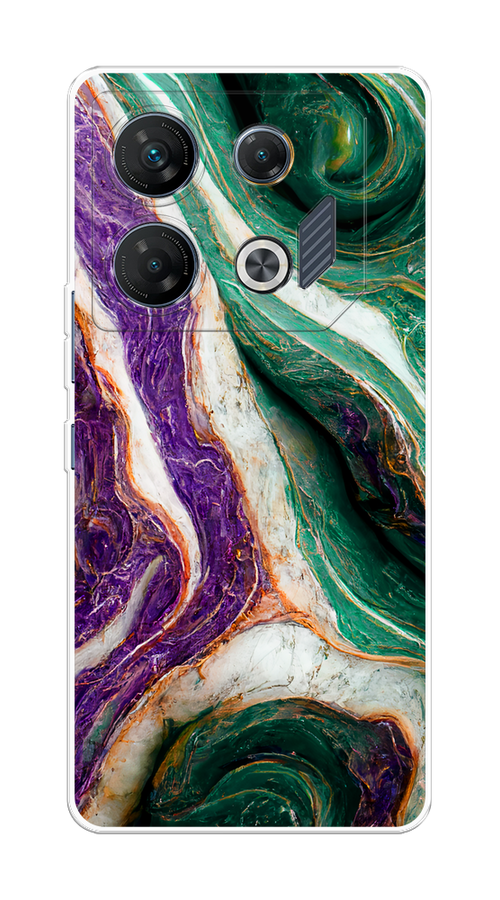 

Чехол на Infinix GT 10 Pro "Фиолетово-зеленый мрамор", Зеленый;фиолетовый, 3104850-1