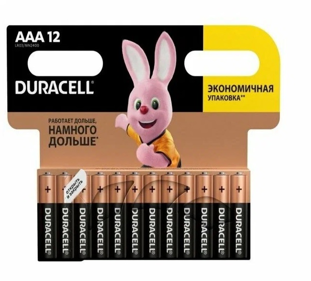 

Батарейка Lr03 Duracell Basic (Aaa-Мизинчиковые) 12 Шт. DURACELL арт. 53379