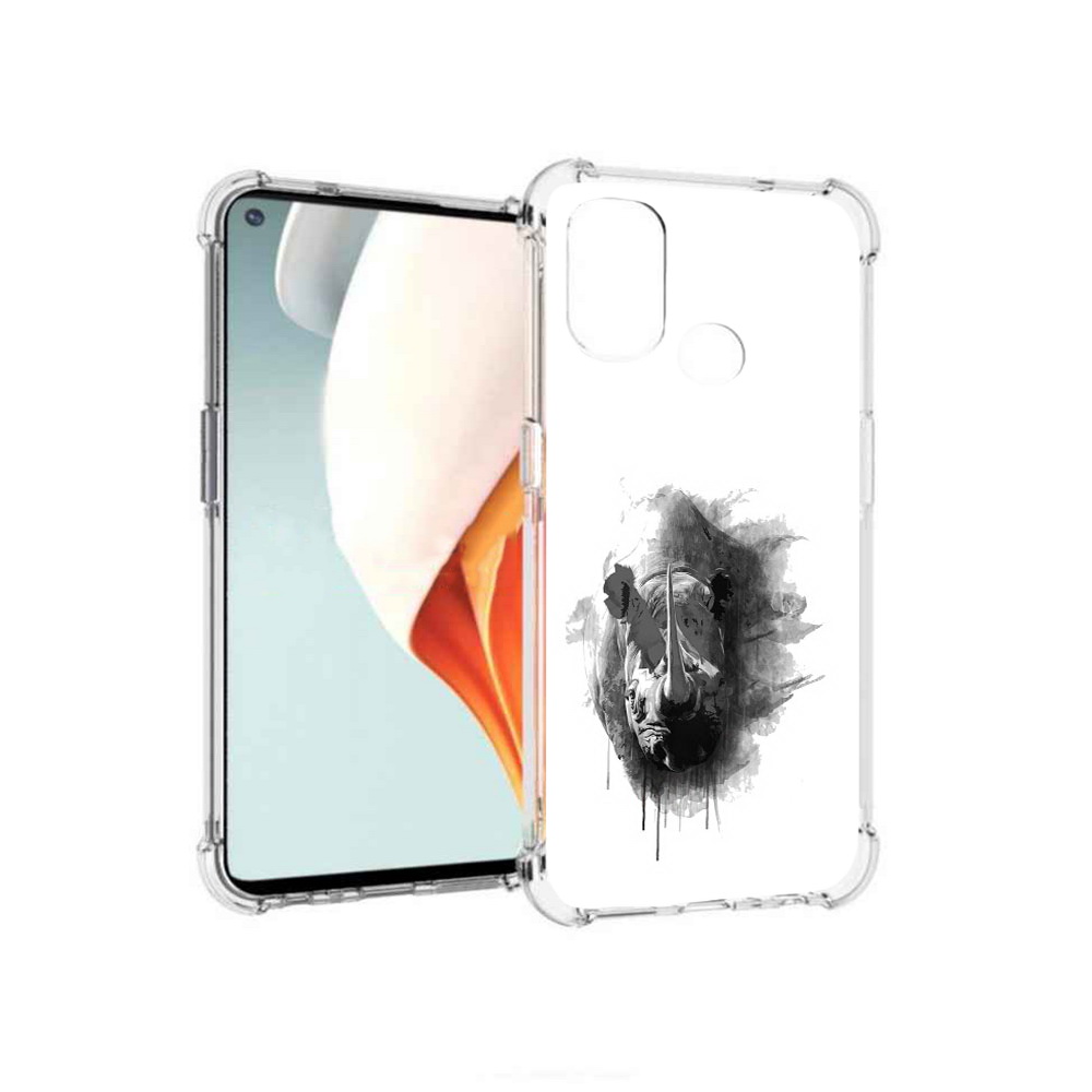 

Чехол MyPads Tocco для OnePlus Nord N100 носорог (PT227045.141.523), Прозрачный, Tocco
