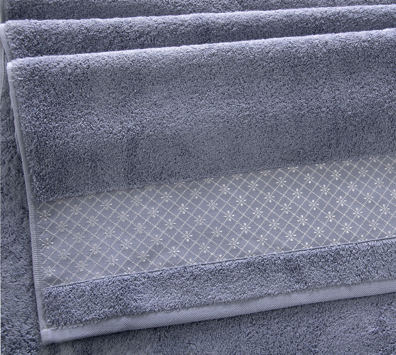 фото Полотенце махровое симпатия серый (70x140) текс-дизайн