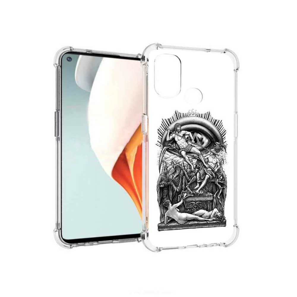 

Чехол MyPads Tocco для OnePlus Nord N100 оракул черно белый (PT227045.141.528), Прозрачный, Tocco
