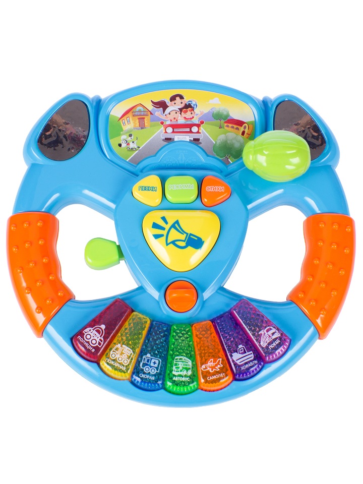 

Детская развивающая музыкальная игрушка PlaySmart 7526-1, Руль Вперед!