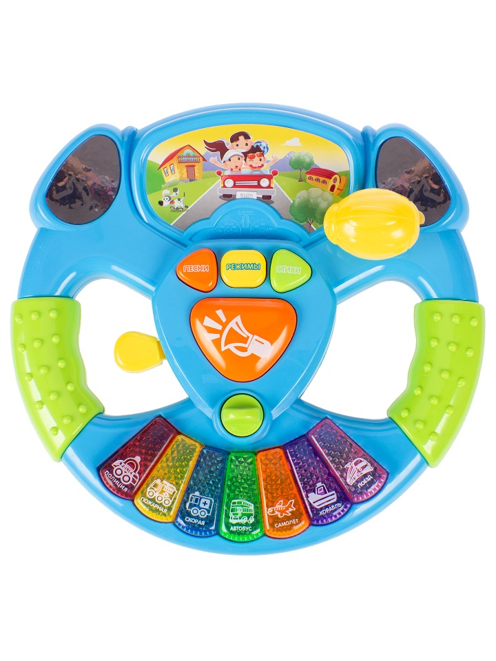 

Детская развивающая музыкальная игрушка PlaySmart 7526-3, Руль Вперед!