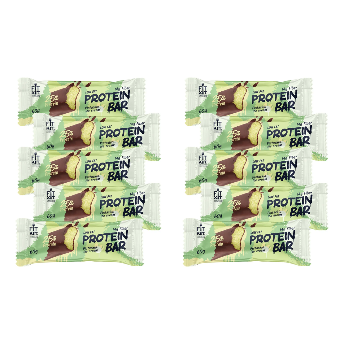 

Протеиновый батончик Fit Kit Protein Bar 60 г х 10 шт Фисташковое мороженое, Protein Bar 60 г х 10 шт