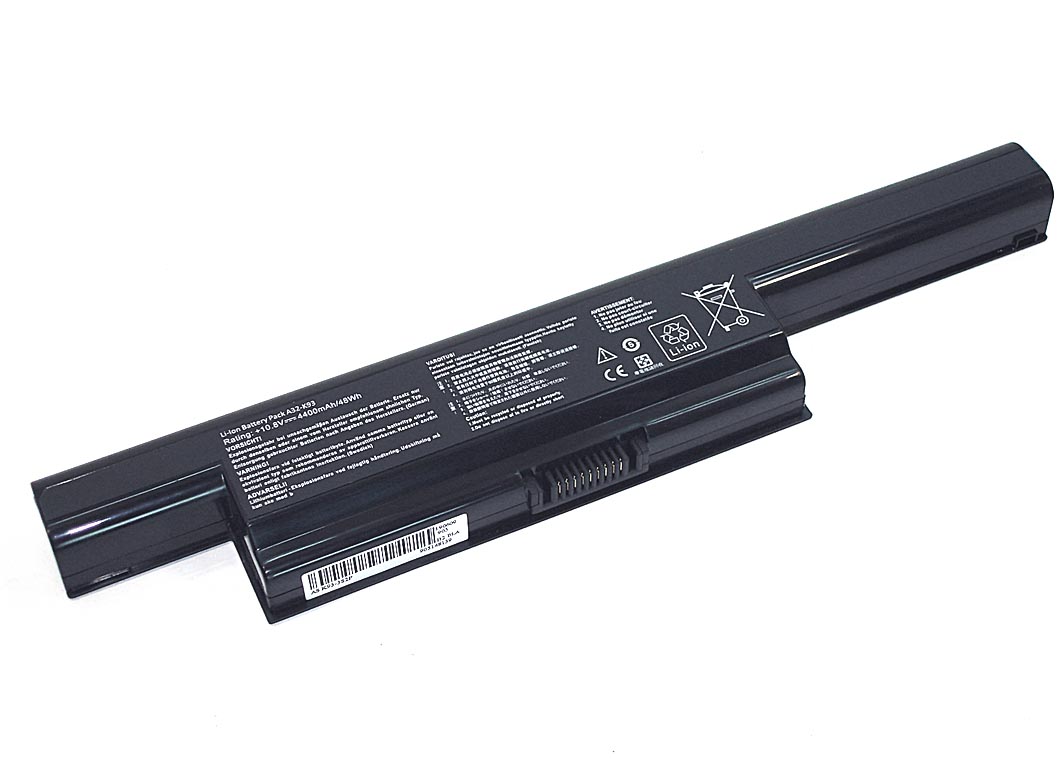 Аккумуляторная батарея для ноутбука Asus K93 10.8V 5200mAh OEM черная