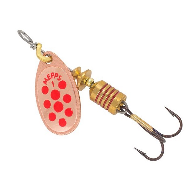 

Блесна Mepps Aglia Decoree №1 copper/red dot, Красный;медный, Aglia Decoree
