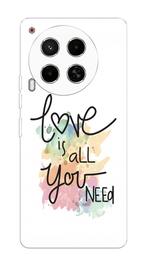 

Чехол на Tecno Camon 30 5G "Love is all you need", Белый;черный;зеленый, 305550-1