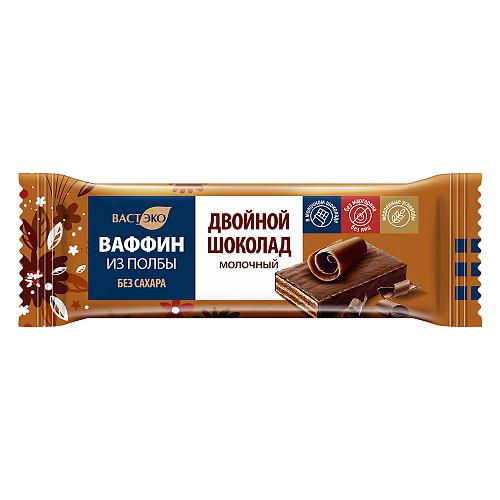 

Вафли в молочном шоколаде Вастэко Двойной шоколад, 27 г х 4 шт, 4650118191
