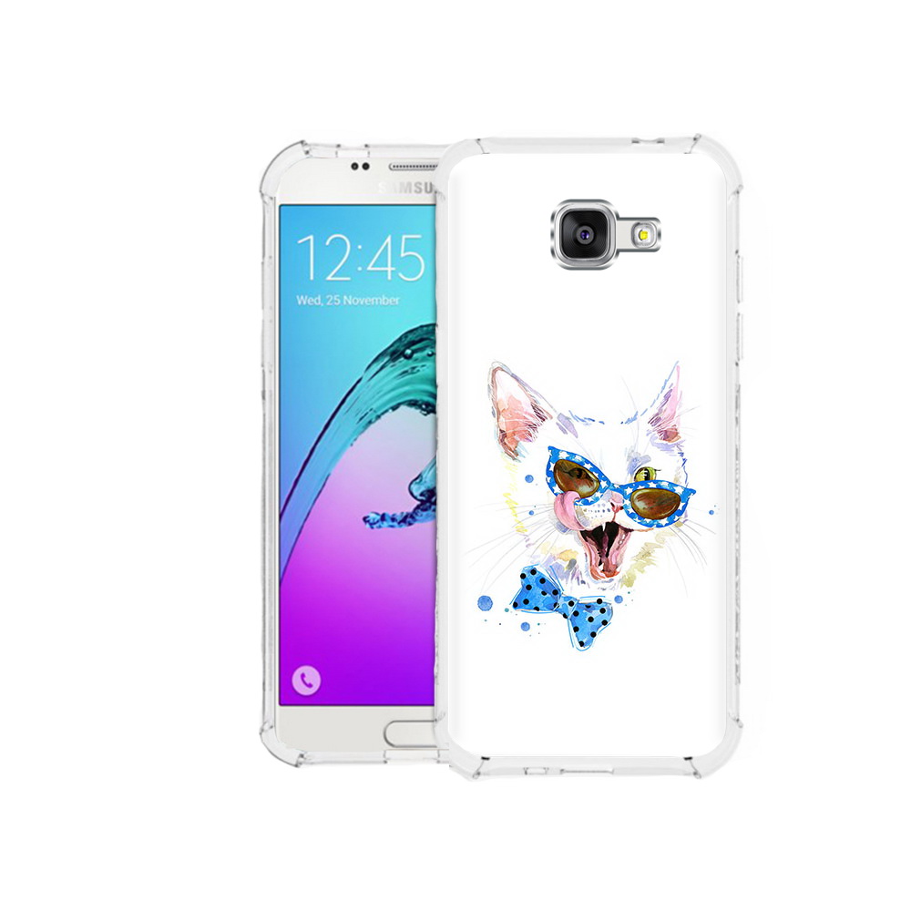 

Чехол MyPads Tocco для Samsung Galaxy A5 (2016) белый кот (PT25252.581.229), Прозрачный, Tocco