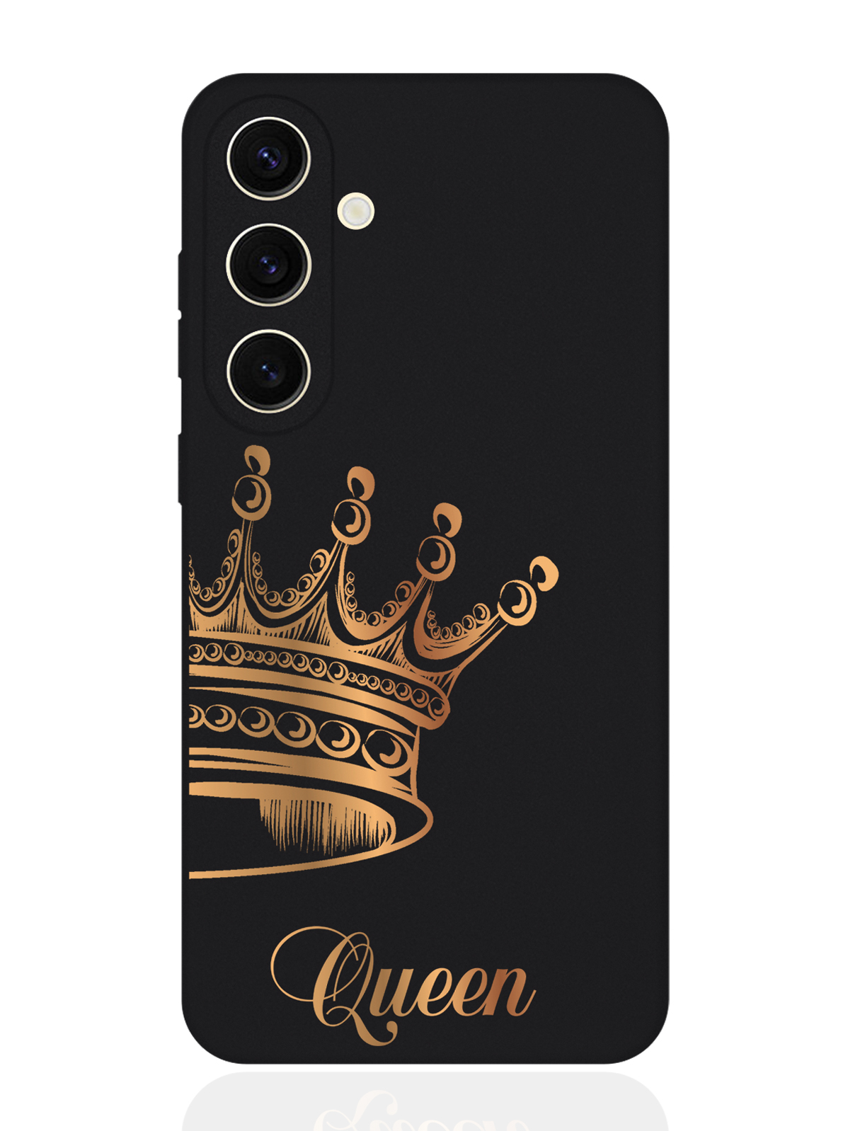 

Чехол для смартфона Samsung S24 черный силиконовый Парный чехол корона Queen, Черный;синий;коричневый, Samsung