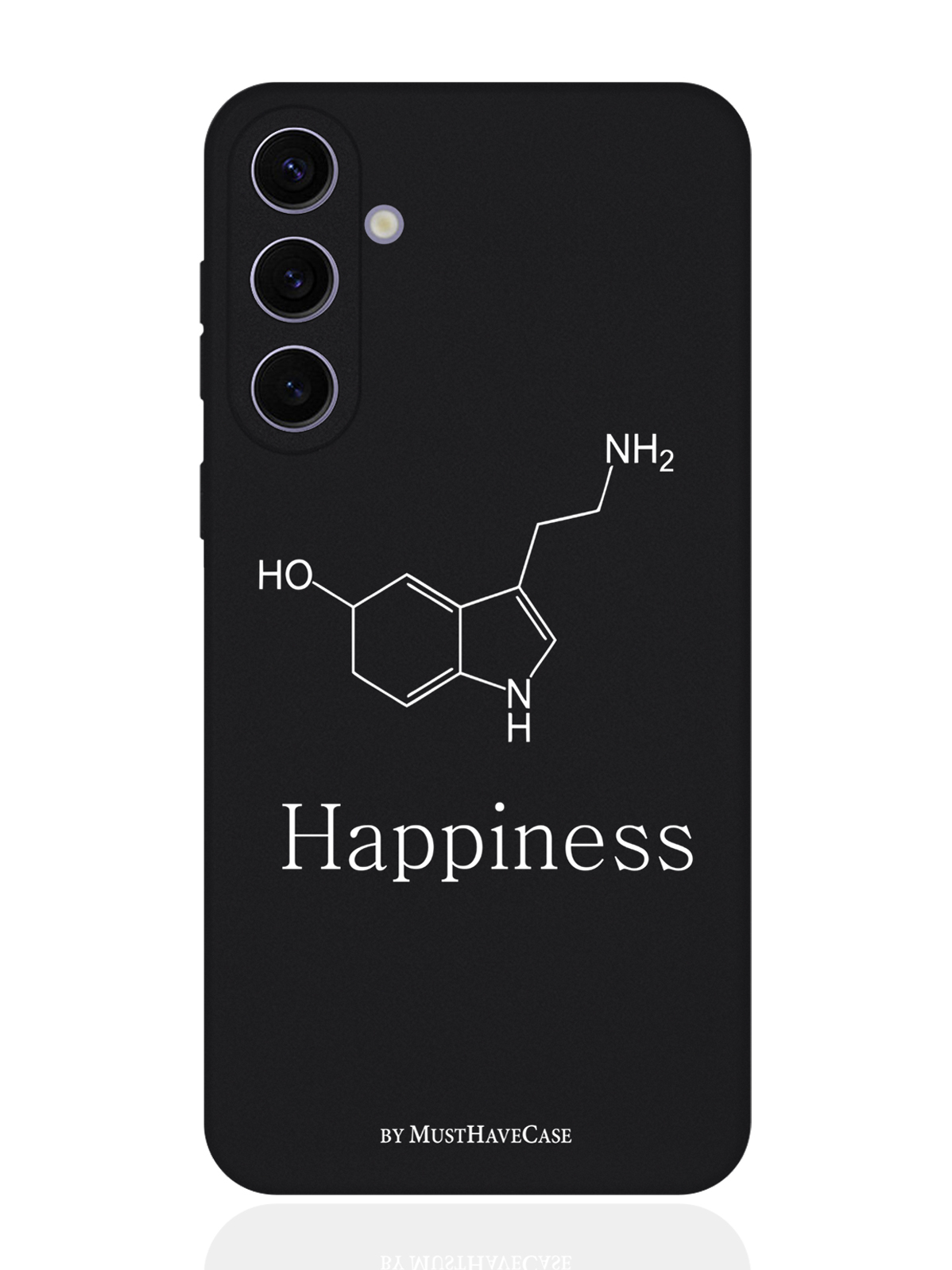 

Чехол для смартфона Samsung S24 Plus черный силиконовый Молекула счастья, Черный;белый, Samsung