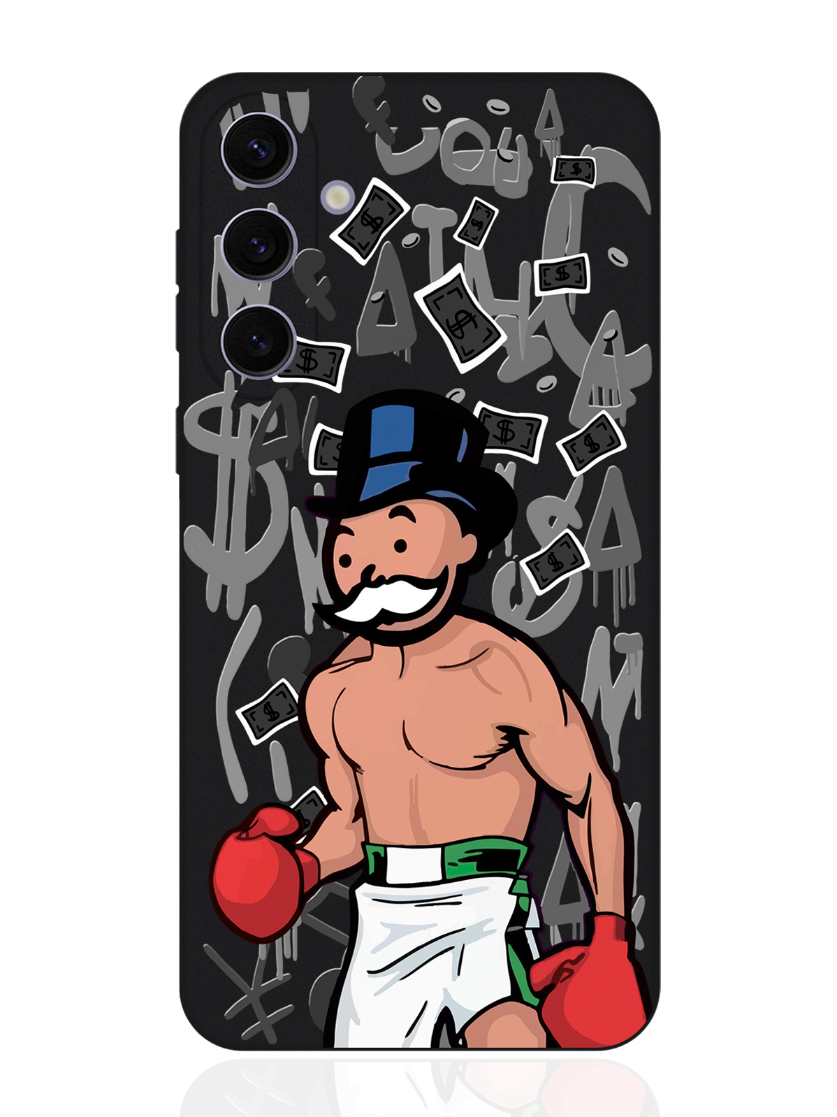 

Чехол для смартфона Samsung S24 Plus черный силиконовый Monopoly Boxing, Разноцветный, Samsung