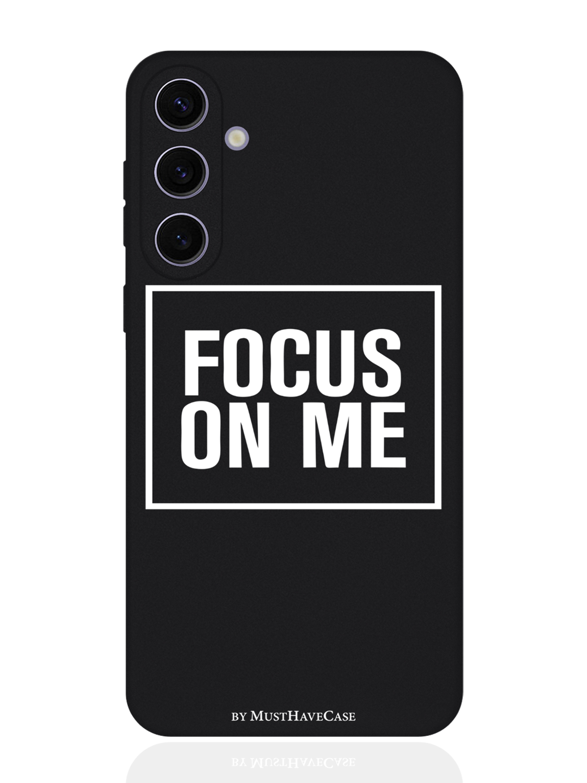 

Чехол для смартфона Samsung S24 Plus черный силиконовый Focus on me, Черный;белый, Samsung