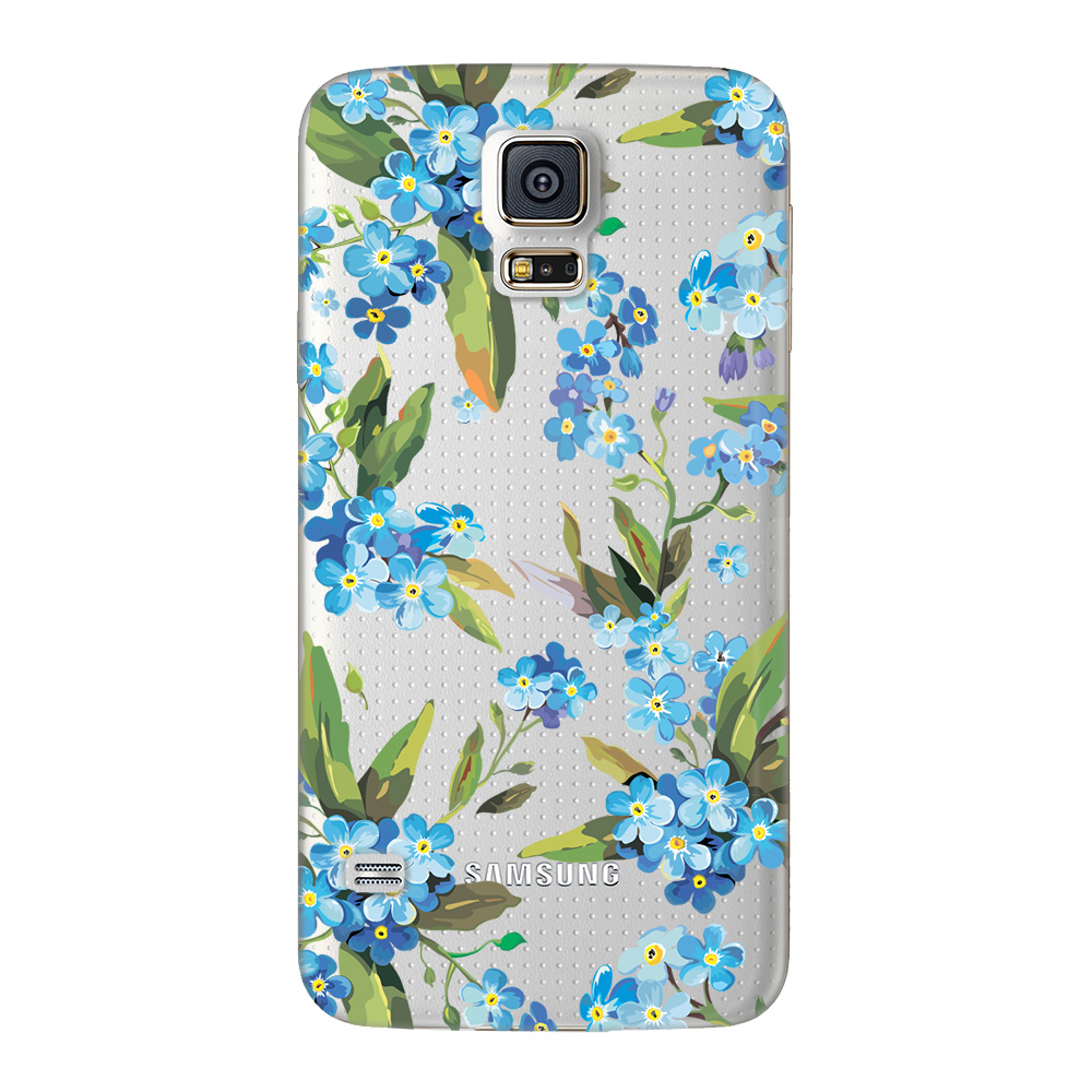 

Чехол Deppa Art Case Flowers незабудки для Samsung Galaxy S5 + защитная пленка, Art Case