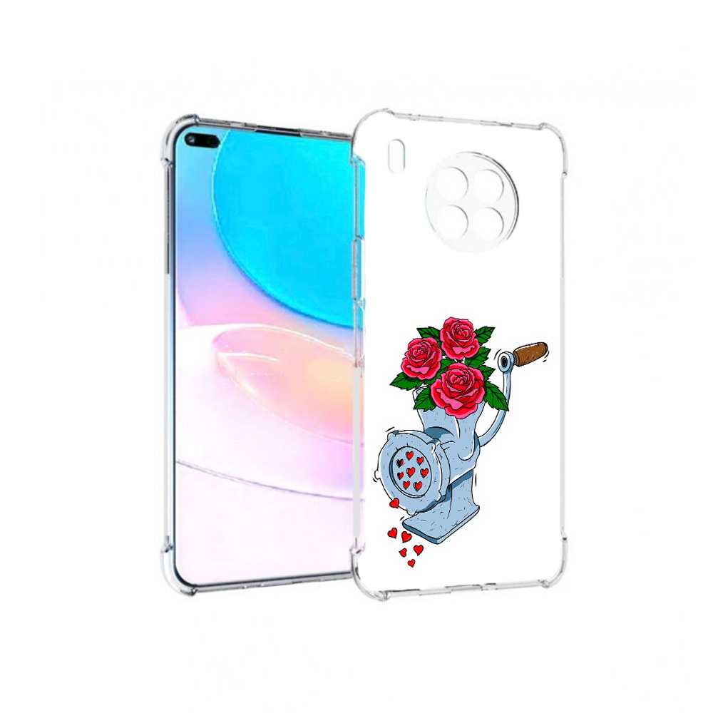 

Чехол задняя-панель-накладка-бампер MyPads Цветочные сердца для Huawei Nova 8i, Прозрачный, Tocco