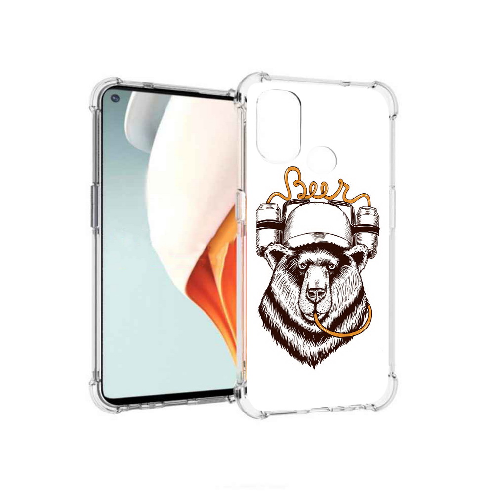 Чехол MyPads Tocco для OnePlus Nord N100 пивной медведь (PT227045.141.538)