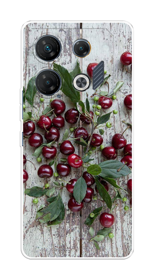 

Чехол на Infinix GT 10 Pro "Вишня", Бордовый;зеленый;серый, 3104850-1