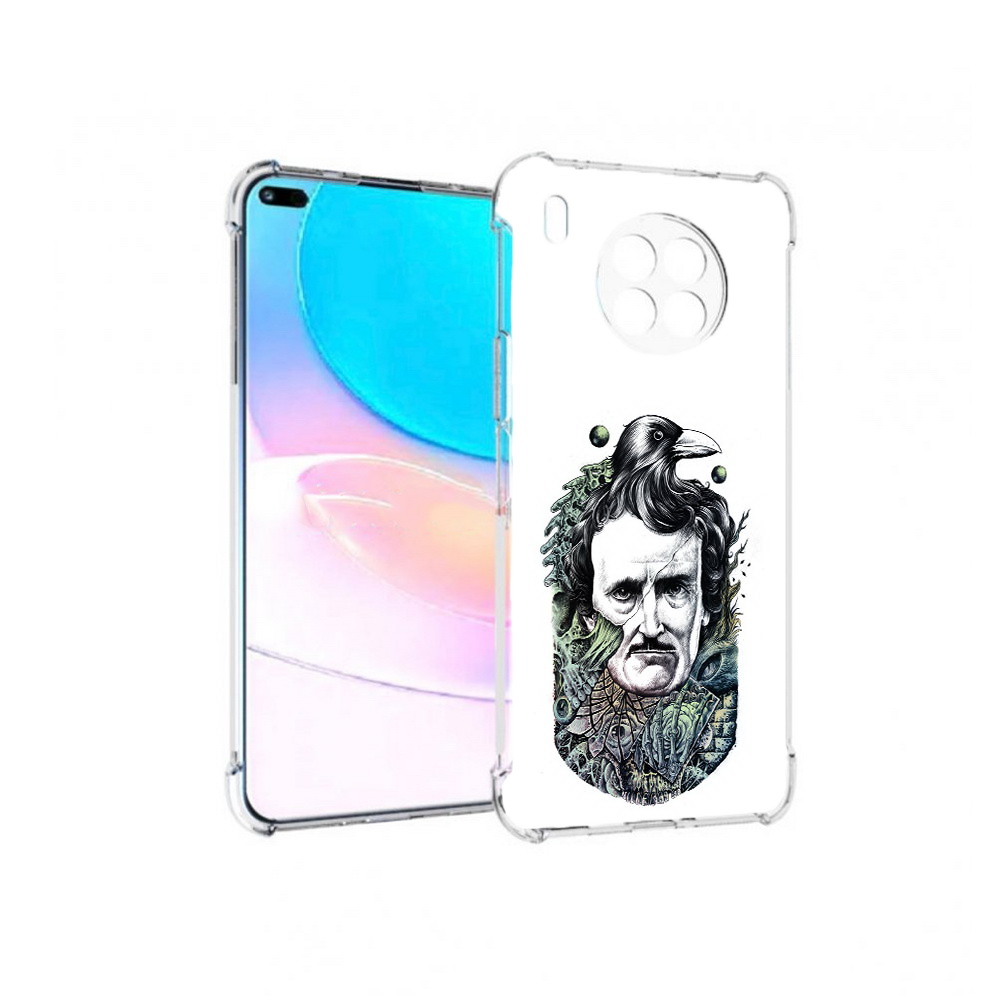 

Чехол задняя-панель-накладка-бампер MyPads Эдгар Аллан с вороном для Huawei Nova 8i, Прозрачный, Tocco