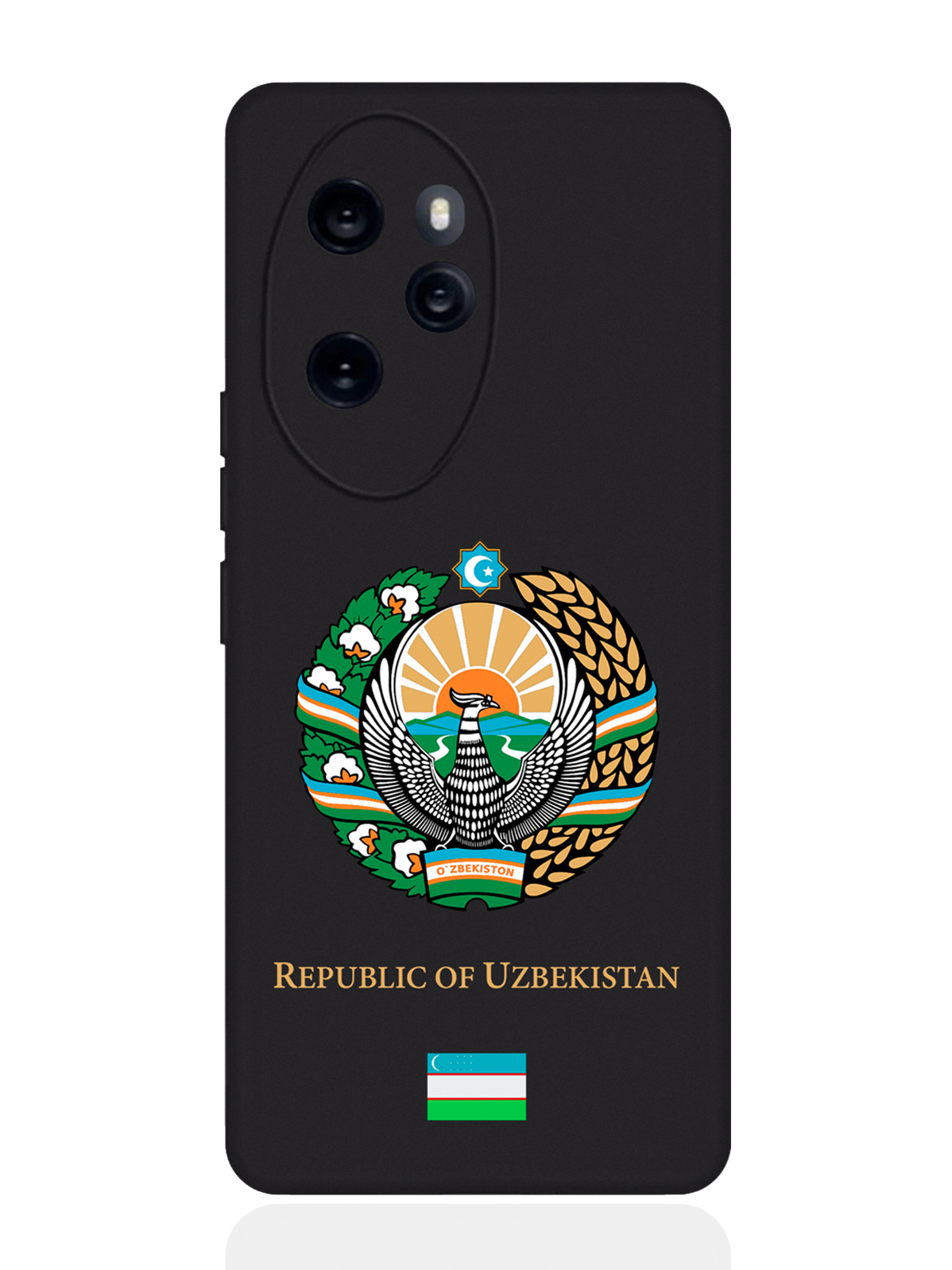 

Чехол SignumCase для Honor 100 Pro Герб Узбекистана, Красный;желтый, Honor